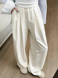 Silky Wide-Leg Relaxed Long Pants