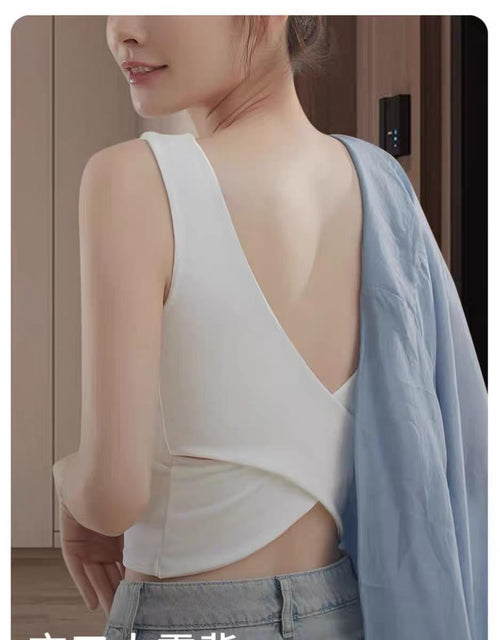 Sexy Backless Cross-Strap Padded Crop Tank Top